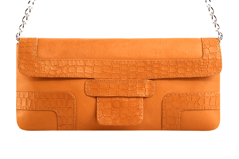 Apricot orange dress clutch for women - Florence KOOIJMAN